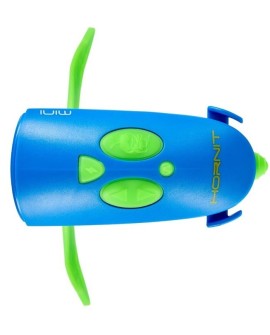 Lampka rowerowa z klaksonem HORNIT Mini GREEN - BLUE 5353GRBU