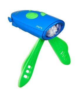 Lampka rowerowa z klaksonem HORNIT Mini GREEN - BLUE 5353GRBU