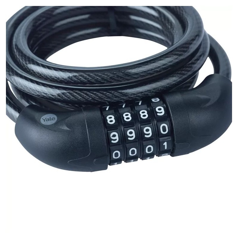 Linka rowerowa stalowa z zamkiem szyfrowym 10x1800mm Yale Essential Security Combination Cable Lock