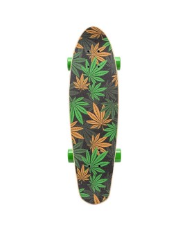 Deskorolka Meteor Cannabis zielono-brązowo-pomarańczowa 22595