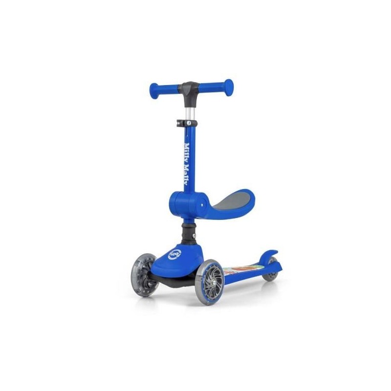 Hulajnoga trójkołowa dla dzieci Scooter Fuzzy Blue Milly Mally