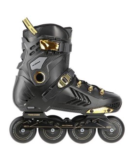 ŁYŻWOROLKI SLALOMOWE NILS EXTREME NA20002 CZARNO-ZŁOTE ROZM. 42