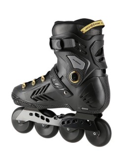 ŁYŻWOROLKI SLALOMOWE NILS EXTREME NA20002 CZARNO-ZŁOTE ROZM. 42