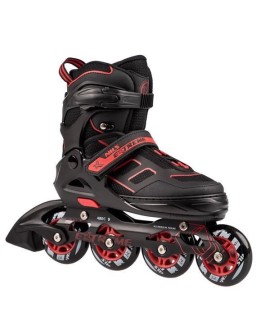 ŁYŻWOROLKI NILS EXTREME NA14174 A CZARNO-CZERWONE ROZM. M (35-38)