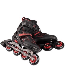 ŁYŻWOROLKI NILS EXTREME NA14174 A CZARNO-CZERWONE ROZM. M (35-38)