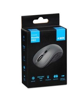 MYSZ I-BOX I009 ROSELLA PRO, BEZPRZEWODOWA, SZARA