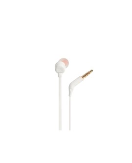 Słuchawki JBL T110 (biały, z mikrofonem)