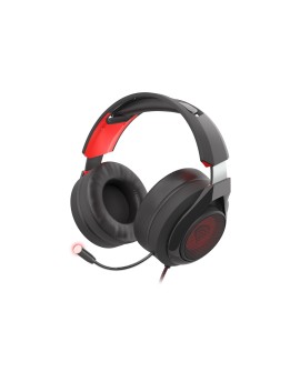 GENESIS Radon 610 Zestaw słuchawkowy Przewodowa Opaska na głowę Gaming USB Typu-A Czarny, Czerwony