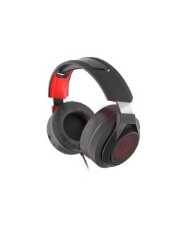 GENESIS Radon 610 Zestaw słuchawkowy Przewodowa Opaska na głowę Gaming USB Typu-A Czarny, Czerwony