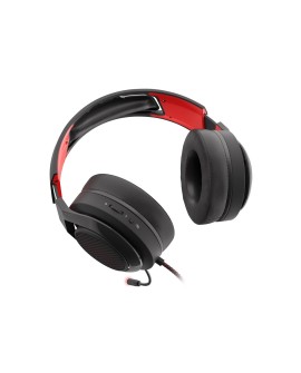 GENESIS Radon 610 Zestaw słuchawkowy Przewodowa Opaska na głowę Gaming USB Typu-A Czarny, Czerwony