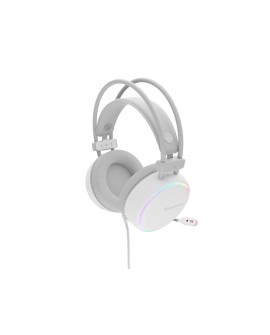 GENESIS NEON 613 Zestaw słuchawkowy Przewodowa Opaska na głowę Gaming USB Typu-A Biały