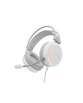 GENESIS NEON 613 Zestaw słuchawkowy Przewodowa Opaska na głowę Gaming USB Typu-A Biały