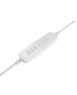 GENESIS Neon 764 Zestaw słuchawkowy Przewodowa Opaska na głowę Gaming USB Typu-A Biały