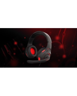 SŁUCHAWKI NAUSZNE GENESIS RADON 210 7.1 Z MIKROFONEM CZARNO-CZERWONE USB