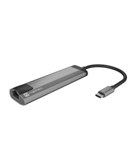 NATEC MULTIPORT FOWLER GO USB-C - HUB USB 3.0 X2, HDMI 4K, USB-C PD, RJ45 NMP-1985