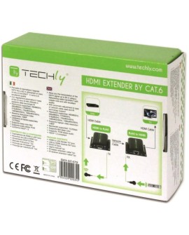 TECHLY EXTENDER HDMI HD 3D 60M PO RJ45 PILOT IR IDATA EXT-E70I