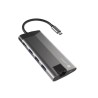 NATEC MULTIPORT ADAPTER FOWLER PLUS USB-C- USB 3.0 3X, HDMI 4K, USB-C PD, RJ45, MICRO SD NMP-1690