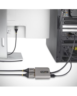 StarTech.com MST14DP122DP adapter kablowy 0,3 m DisplayPort 2 x DVI Szary