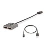 StarTech.com MST14DP122DP adapter kablowy 0,3 m DisplayPort 2 x DVI Szary