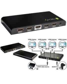 TECHLY SPLITTER HDMI 1/4 ULTRA HD 3D IDATA HDMI-4K4