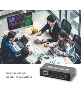QOLTEC SPLITTER AKTYWNY ROZDZIELACZ HDMI V. 2.0 | 1X2 | EDID+IR