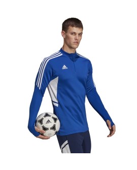 Bluza męska adidas Condivo 22 Training 1/2 zip niebiesko-biała HA6271
