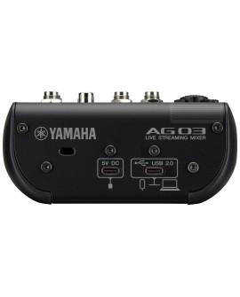 Yamaha AG03 MK2 czarny - 3-kanałowy mikser do streamingu na żywo z interfejsem audio USB