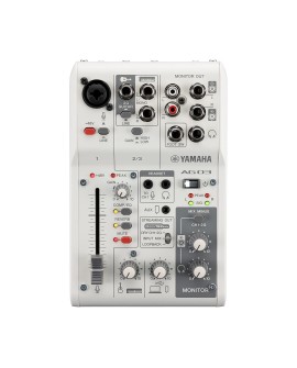 Yamaha AG03 MK2 biały - 3-kanałowy mikser do streamingu na żywo z interfejsem audio USB