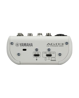Yamaha AG03 MK2 biały - 3-kanałowy mikser do streamingu na żywo z interfejsem audio USB