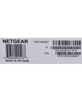 Switch Netgear GS108GE 8p Unmanaged Gigabit