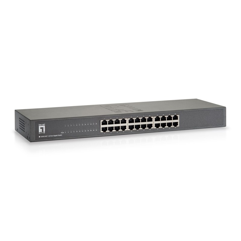 LevelOne GSW-2457 łącza sieciowe Nie zarządzany Gigabit Ethernet (10/100/1000) Czarny