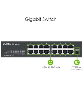 Switch Zyxel GS1100-16 16p Unmanaged Gigabit