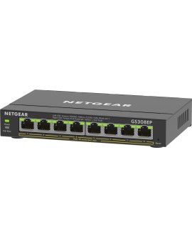 Switch Netgear GS308EP-100PES 8p PoE 62W (PoE+: 8p) Unmanaged Gigabit