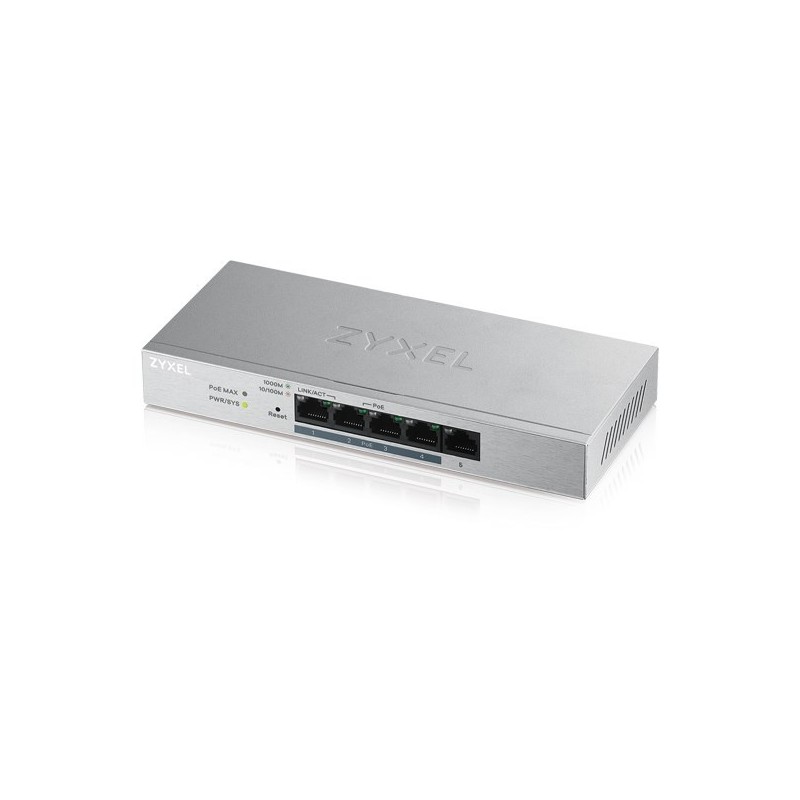 Switch Zyxel GS1200-5HP 5p PoE (PoE+: 4 ) 60W Managed Gigabit