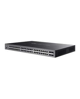 TP-Link Omada SG3452XMPP łącza sieciowe Zarządzany L2+ Gigabit Ethernet (10/100/1000) Obsługa PoE 1U Czarny