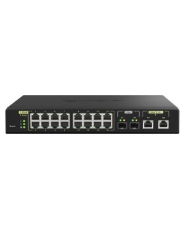 Qnap QSW-M2116P-2T2S, 16x 2.5GbE, 2x 10GbE SFP+, 2x 10GbE RJ45, Max PoE to 280W, managed switch