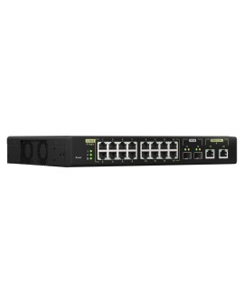 Qnap QSW-M2116P-2T2S, 16x 2.5GbE, 2x 10GbE SFP+, 2x 10GbE RJ45, Max PoE to 280W, managed switch