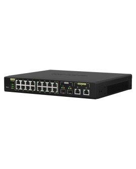 Qnap QSW-M2116P-2T2S, 16x 2.5GbE, 2x 10GbE SFP+, 2x 10GbE RJ45, Max PoE to 280W, managed switch