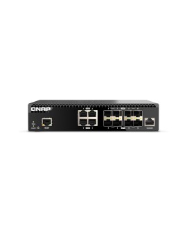 Qnap QSW-M3212R-8S4T, 4x 10GbE, 8x 10GbE SFP+, half-rackmount design, managed switch