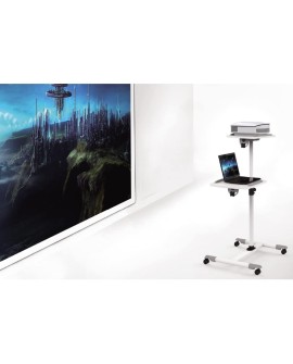 Techly ICA-TB TPM-6 stojak do multimediów Biały Wózek multimedialny