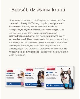 BEAPHAR VERMIcon Line-on Dog M - krople przeciw pasożytom dla psa - 3x 3ml
