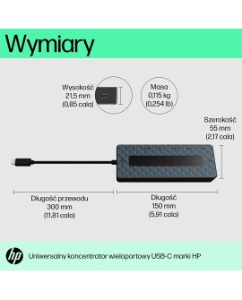 HP 50H55AA USB 3.2 Gen 2 (3.1 Gen 2) Type-C Czarny