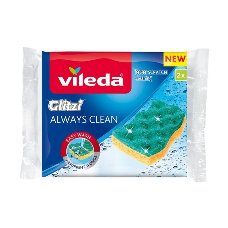 Zmywak wiskozowy Vileda Glitzi Always Clean 2 szt.