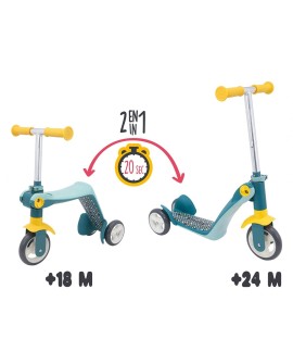 Hulajnoga dla dzieci SMOBY 750612 2w1 metalowa 3 koła