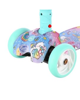 Hulajnoga dziecięca NILS FUN HLB15A LED miętowa