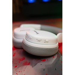 Marvo MONKA ECHO RS słuchawki z mikrofonem, biała, podświetlona, Tri-mode, EOL