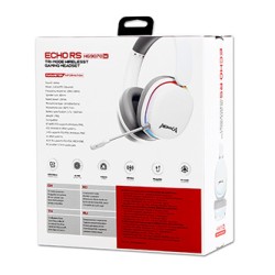 Marvo MONKA ECHO RS słuchawki z mikrofonem, biała, podświetlona, Tri-mode, EOL