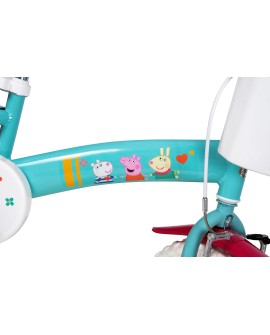 Rower dziecięcy 12" Świnka Peppa zielony 1198
