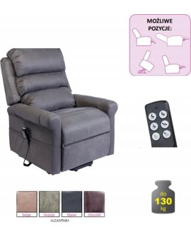 Fotel geriatryczny Stylea II - Kolor: Titan Alcantara