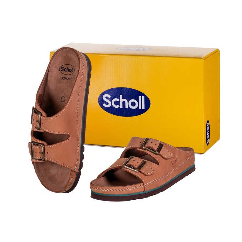 Wygodne sandały Scholl AIR BAG BACK STRAP BRĄZ 44